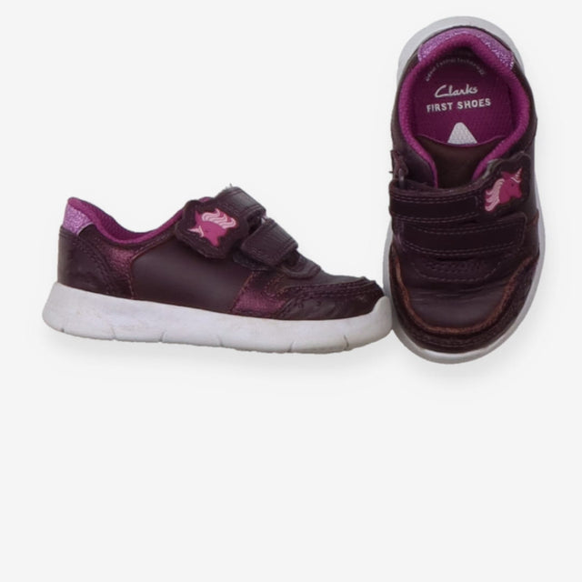 Trainers purple velcro unicorn
