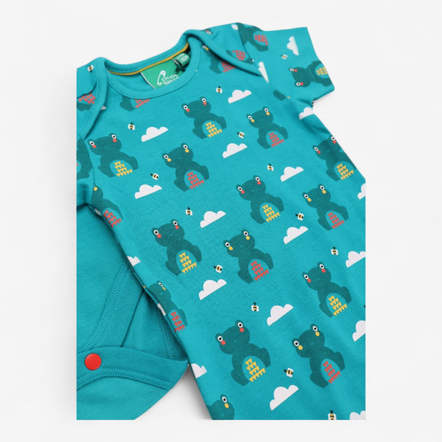Bodysuits 2pck Blue & Frogs