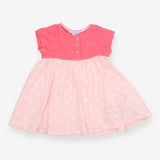 Empire Dress Pink with Buttons and Seagulls 