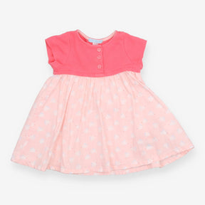 Empire Dress Pink with Buttons and Seagulls 