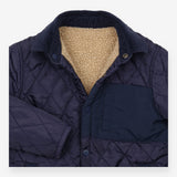 Coat quilted fur lining cord collar