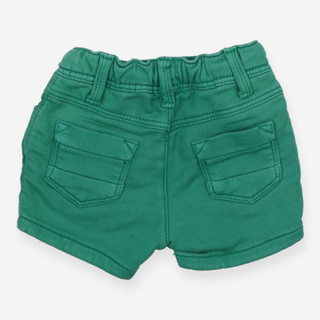 Green Jersey Shorts with Drawstring