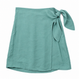 Wrap Mini Skirt Sage Green Side Tie