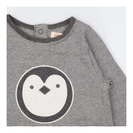 Grey Penguin Romper and Hats 3 Piece Set