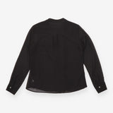 Karen Millen Black Sheer Ruffle Front Long Sleeve 