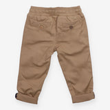 Trousers brown turn ups kite lining to waist