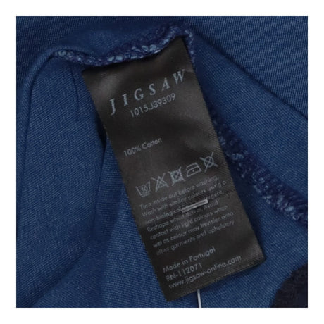 Blue Slub T‑Shirt Dress  Soft Textured Casual Styl