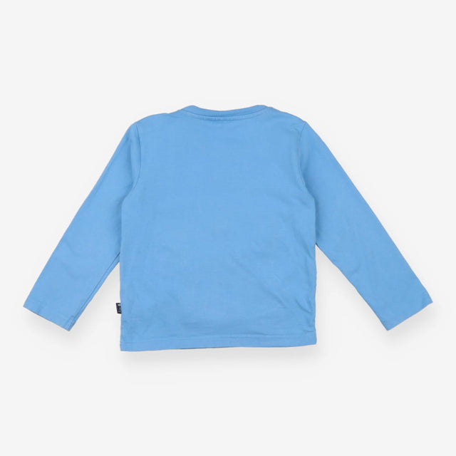 T-Shirt Blue Vehicles On Road Long Sleeve
