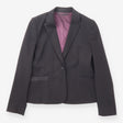 Black Wool Blend Single Breasted Blazer