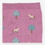 Leggings Knit Purple Horses and Trees