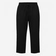 Trousers Black Drawstring Elastic Waist Tapered Le