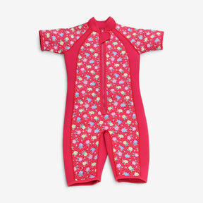 Wetsuit pink floral neoprene