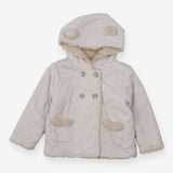 Cord Fleece Lined Jacket Grey with Pink Spots