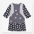 Midi Dress with Mixed Floral Print