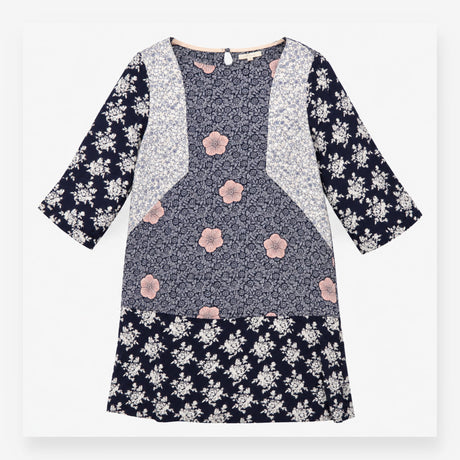 Midi Dress with Mixed Floral Print