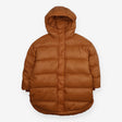 Puffer Coat Brown Hooded Quilted Down Reem
