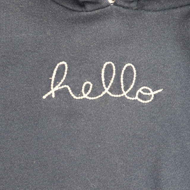 Jersey  hoodie navy hello