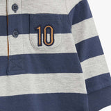 Blue Stripe Rugby Top