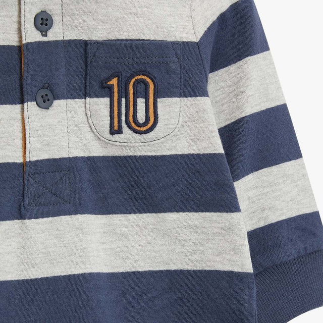 Blue Stripe Rugby Top