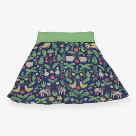 Skirt blue and green farm spring
