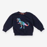 Sweatshirt Navy with Multicoloured Dino