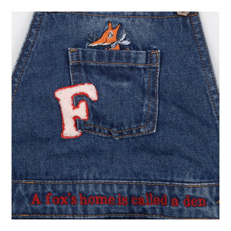 Roald dahl denim pinafore dress mr fox
