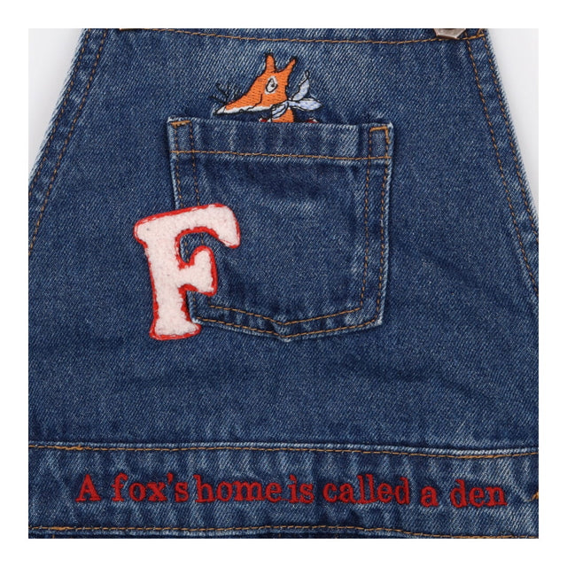 Roald dahl denim pinafore dress mr fox