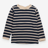 T-shirt long sleeve navy and white stripe