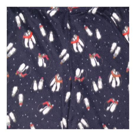 Fleece Pyjamas Navy Set Penguin Print