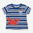 T-Shirt Short Sleeve Navy and White Stripes 