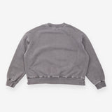 Sweatshirt Washed Charcoal Grey Red Star Graphic C