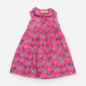 Dress Pink Zebra sleeveless 