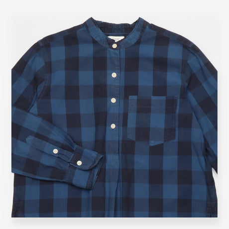 Blue & Navy Check Oversized Tunic Shirt