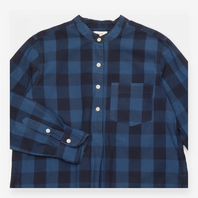 Blue & Navy Check Oversized Tunic Shirt