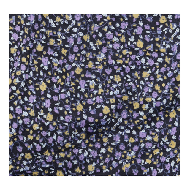 Navy Ditsy Floral Cotton Tailored Blazer