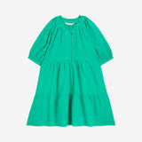 Green Button Down Check Dress