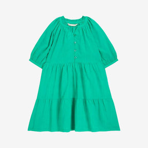 Green Button Down Check Dress
