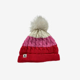 Pink Red & White Bobble Hat