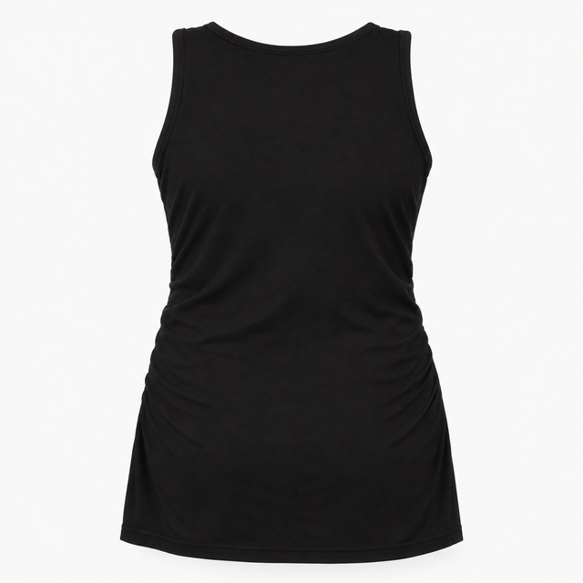 Black Bamboo Maternity Nursing Vest Top