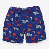 Swim shorts blue under sea creatures