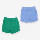 Shorts Green and Blue Striped 2-Pack