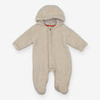 Pramsuit fur cream spot lining