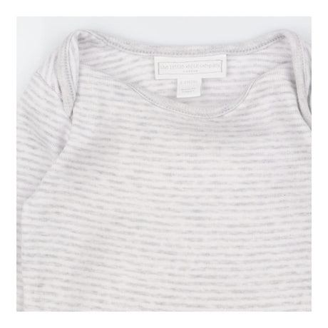 Sleepsuit footless grey white stripe 