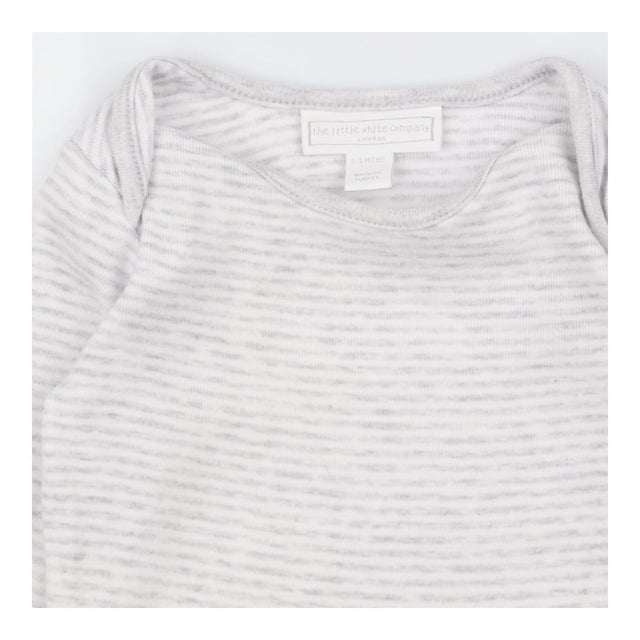 Sleepsuit footless grey white stripe 