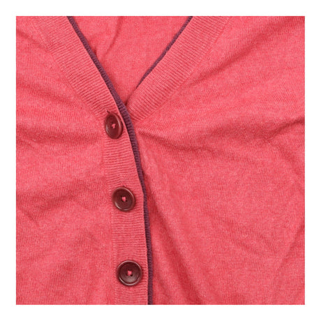 V Neck Cardigan Cashmere Blend Knitted Pink