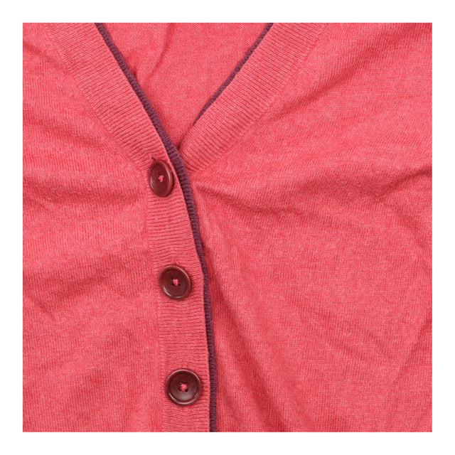 V Neck Cardigan Cashmere Blend Knitted Pink