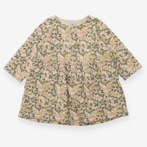 Dress Long Sleeve Cream Autumn Leaves and Birds