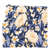 Skirt Navy Cream Floral Print Elastic Waist