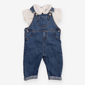 Denim Dungarees and Bodysuit 