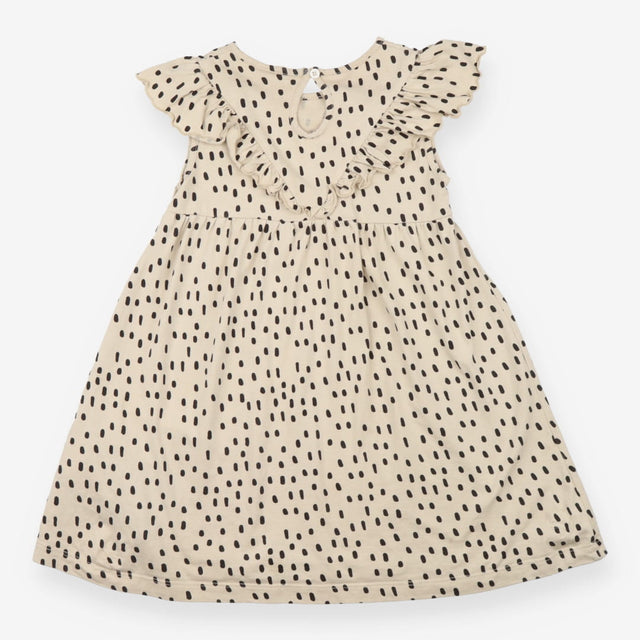 Dress stone SS frill black marks jersey